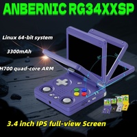 Anbernic RG34XXSP Flip Retro Handheld Game Console 3.4Inch IPS Screen Linux 64bit 3300mAh WIFI Video Gaming Player RG 34XXSP NEW