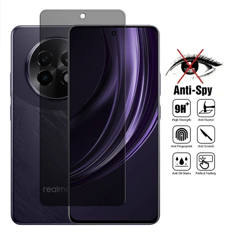 For Realme 13+ Glass For Realme 13 Plus Tempered Glass 6.67 inch Anti-spy Privacy 9H Screen Protector For Realme 13+ Lens Film