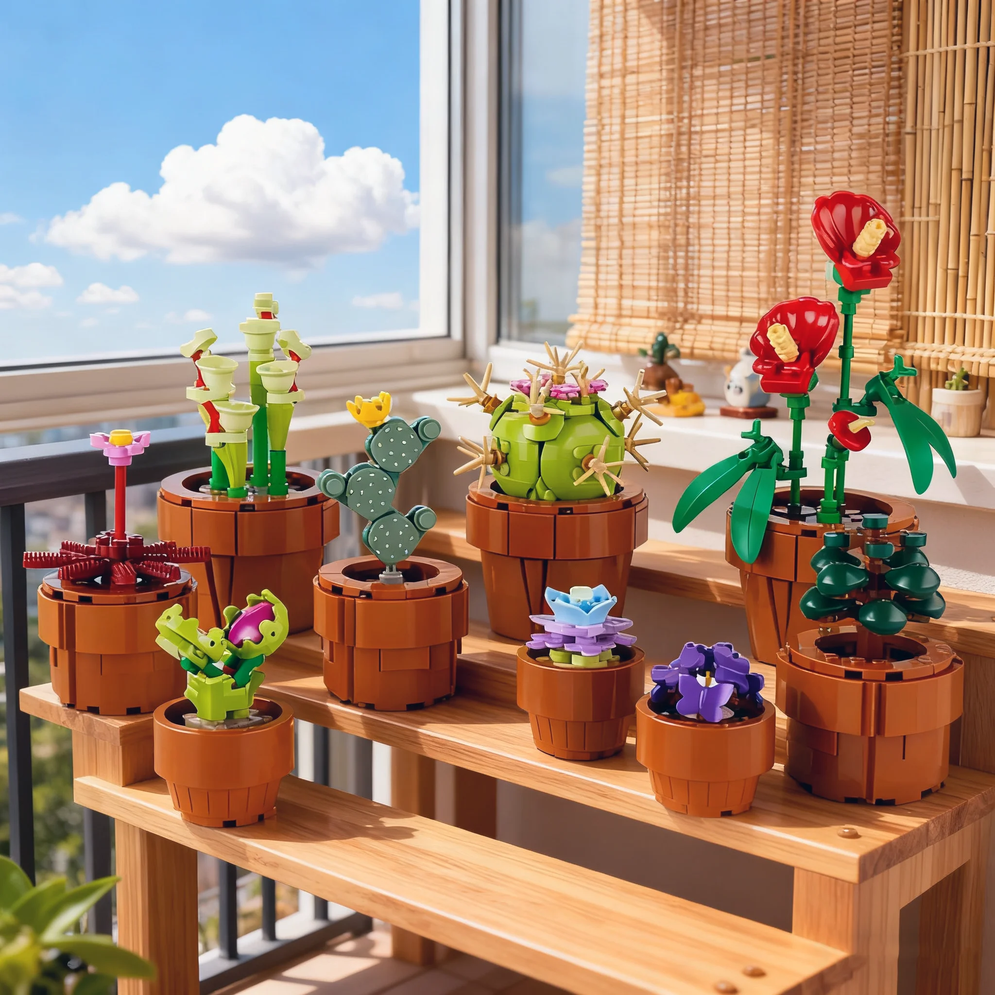 

Креативные 758 шт., крошечные растения, бонсай, строительные блоки, цветок кактуса, сочные кирпичи, игрушка в подарок для детей