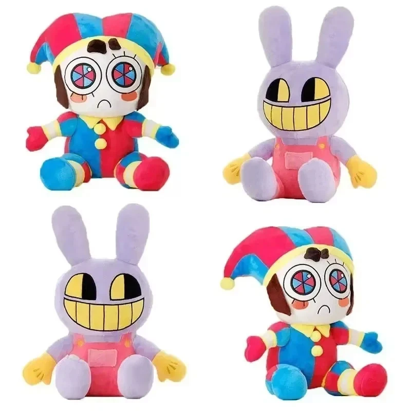 Brinquedo de Pelúcia Pomni Jester do Incrível Circo Digital, Boneco de Cartoon Macio e Recheado, Almofada Decorativa para Casa, Presente para Adultos