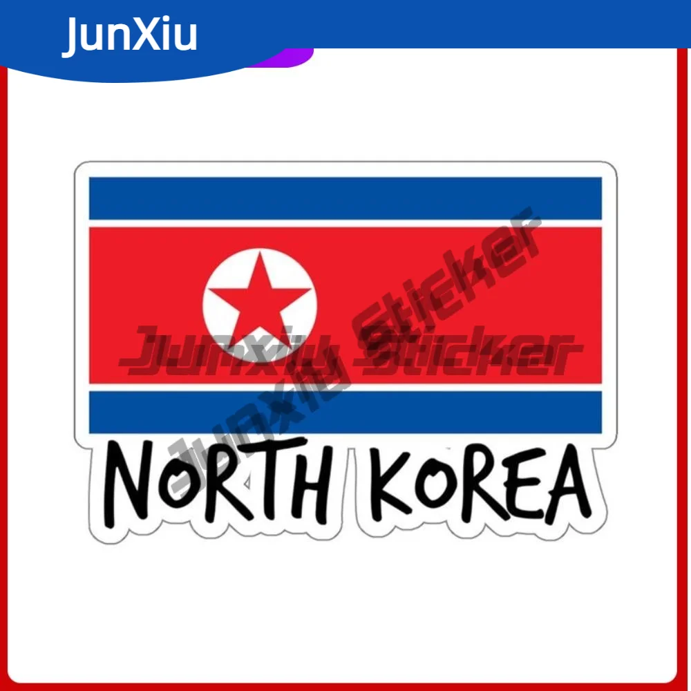 

North Korea Flag Travel Sticker Exterior Accessories For Car Body Suv Windshield Guitar Windows Luggage Laptop Car Rear Tent Pvc