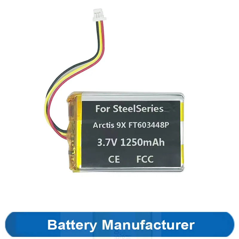 

1250mAh FT603448P Battery For SteelSeries Arctis 9X Gaming Headphone Headset