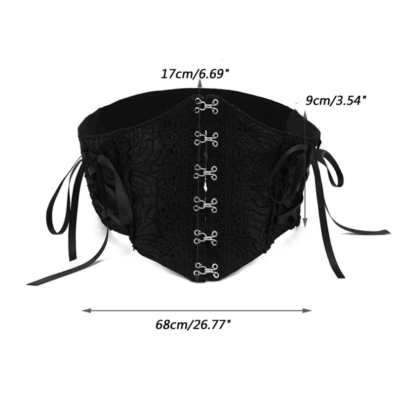 Elegante corsetto in vita femminile per ragazze calde ampia trama in pizzo cintura in vita moda donna corsetti elastici in vita dimagrante