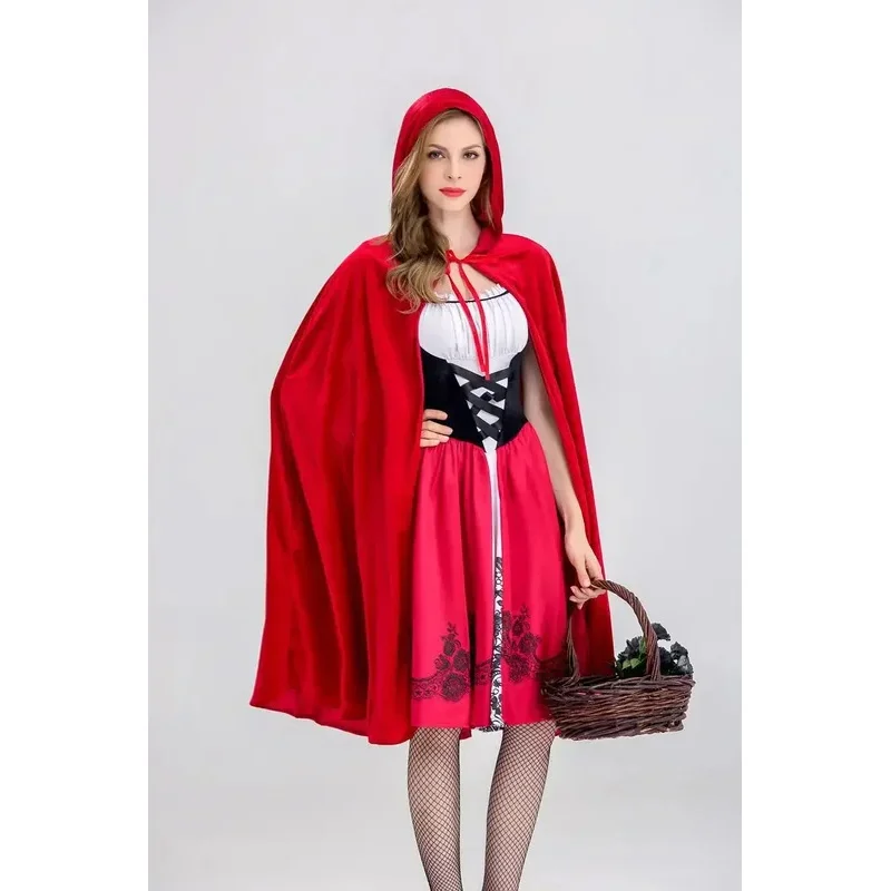New Small Red Riding Hood Costume Castle Queen Costume Halloween Cosplay Uniform Adult Role-Playing Costume