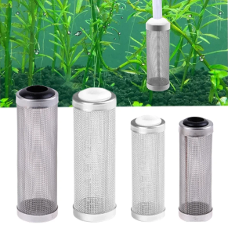 Aquarium Inflow Inlet Filter Stainless Basket Mesh Net Filter Guard Fish Tank Filter Accesories Intake Strainer Pre-Filter Cover