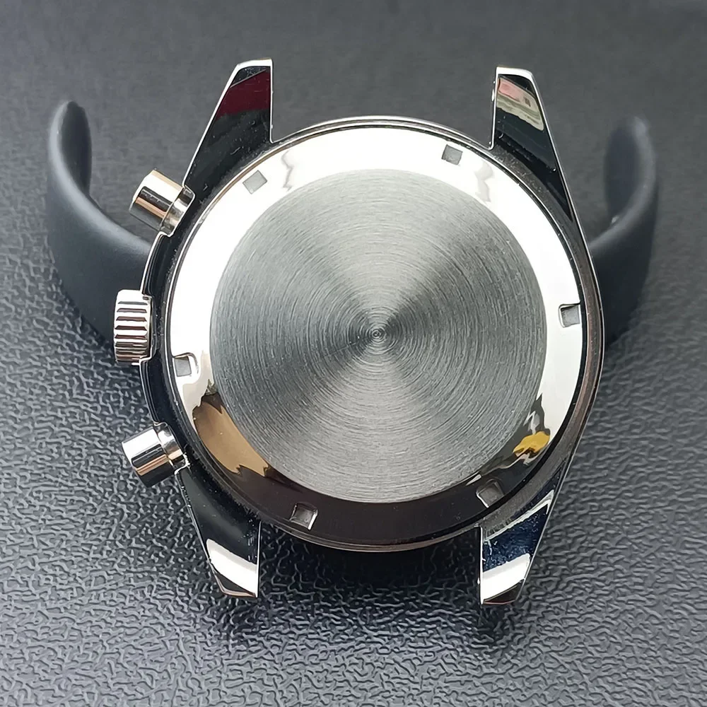 Cassa per orologio Speedmaster multifunzionale da 39,7 mm adatta per movimento al quarzo FIT VK63 con parti di orologi OMG adatta alla cassa con cinturino da 20 mm