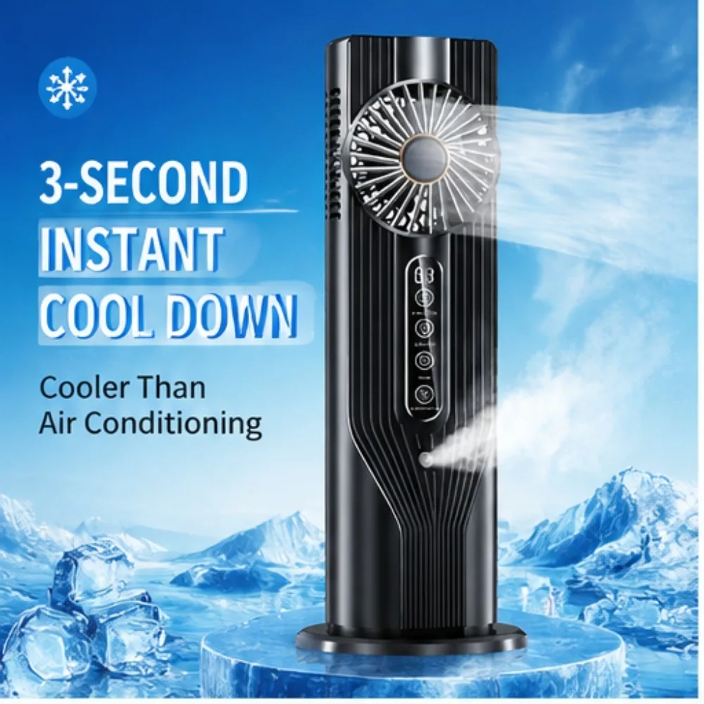 Portable Air Conditioners 6 Speeds USB Personal Air Cooler Humidifier 3-Second Rapid Cooling for Room Office Camping