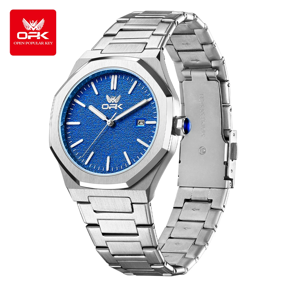 OPK 6046 Best Seller Quartz Wristwatches for Men Simple Fashion Waterproof Men's Watches Original Steel Strap Man Watch Luminous