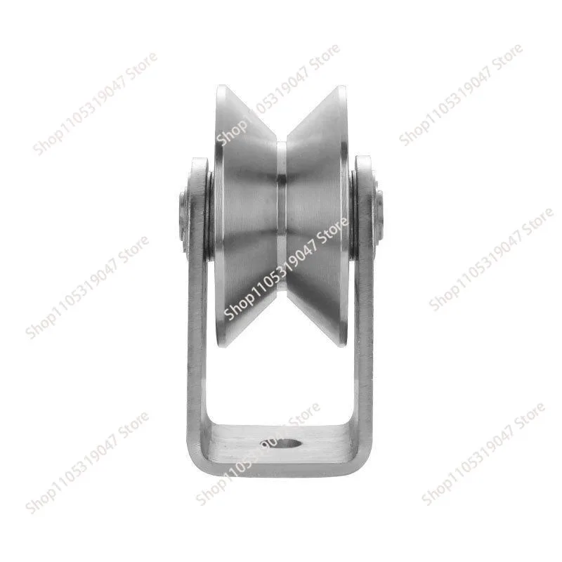 201 #U type enlarged heavy duty track wheel double bearing pulley thickened load-bearing stainless steel groove wheel industry