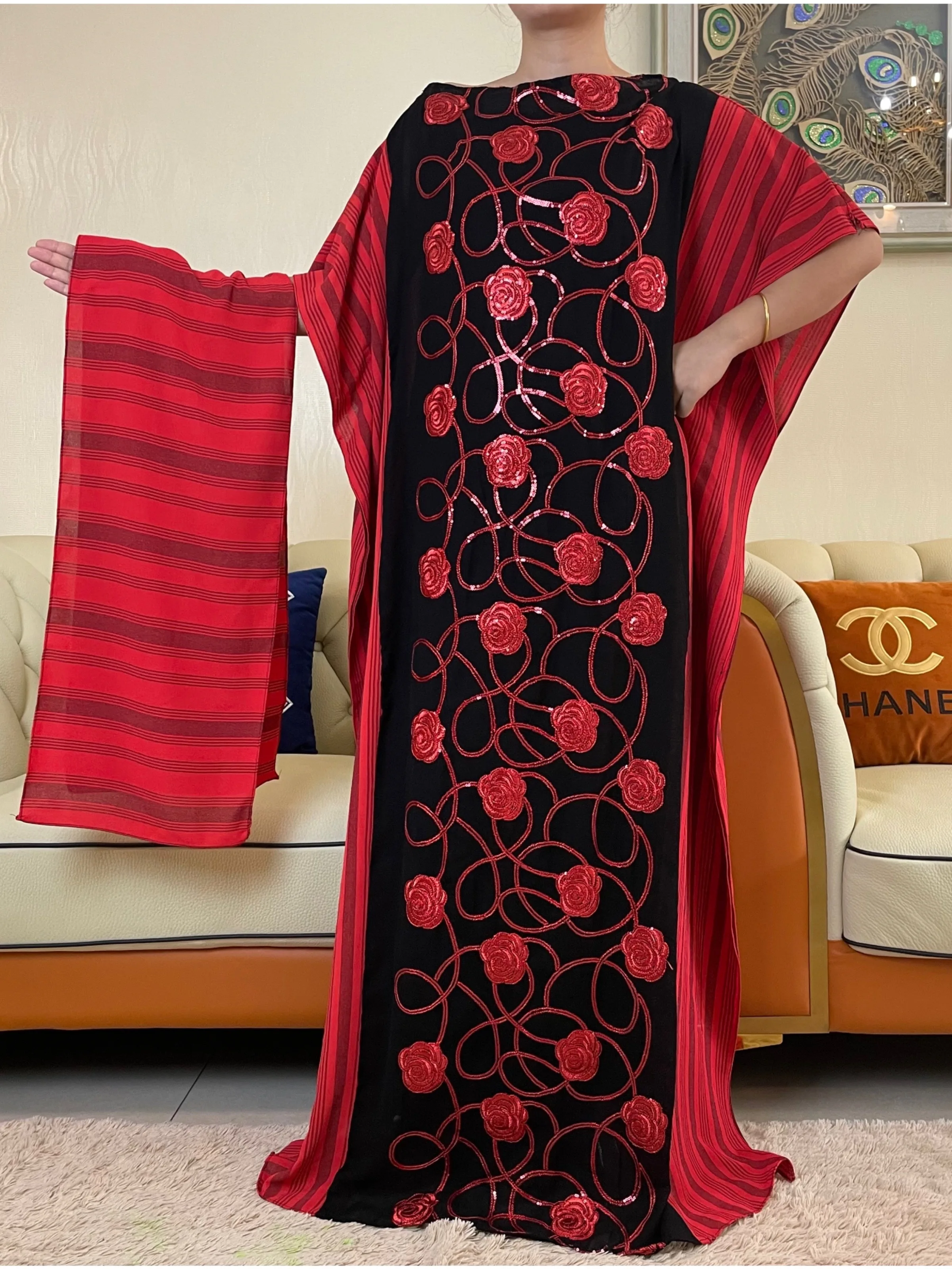 New Style Muslim Abaya Islamic Embroidery Long Dress Arab High Grade Comfortable Fabric Eid Mubarak Dubai Ramadan Kaftan Robe