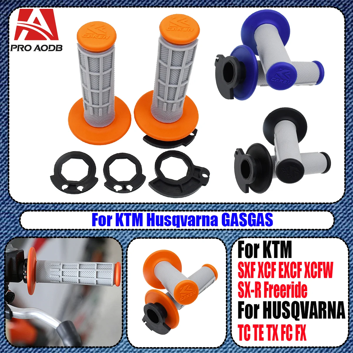 

Motorcycle Handlebar Lock-on Grips For Husqvarna TC TE TX FC FX 250 300 350 450 500 For KTM SXF XCF EXCF XCFW EXC300 350 450 500