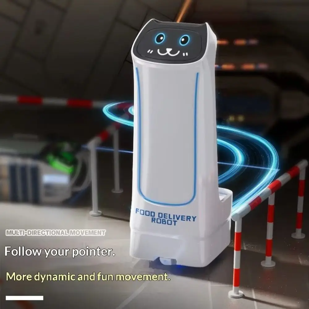Light And Sound Food Delivery Robot Toy 2.4GHz Automatic Intelligent Robot Remote Control Car Toy Induction Remote-controlled