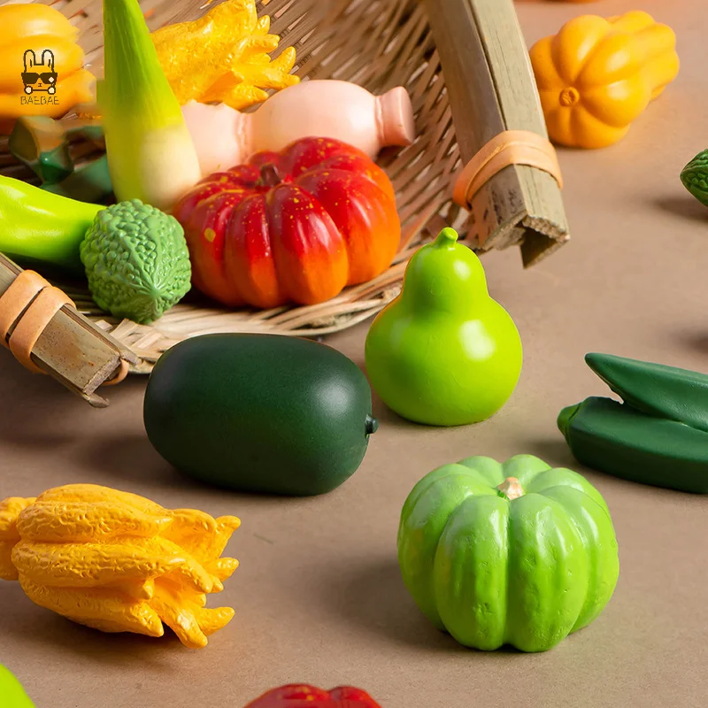 Miniatures Imitation Vegetable Micro Landscape Ornaments Figurines For Home Decorations Room Decor DIY Doll House Accessories