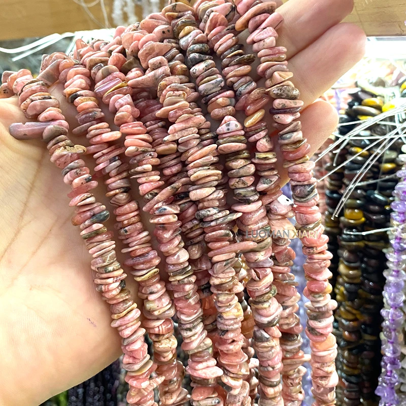 9-10mm Unregelmäßige Roh-Natursteinperlen aus Amazonit, Amethyst, Charoit für Schmuckherstellung, DIY-Armband-Charms und Zubehör – Detail 11