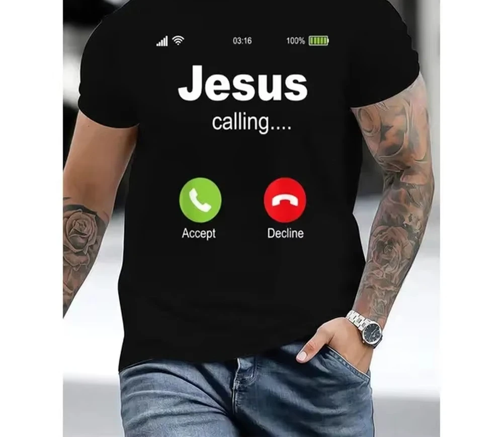 27 Cotton Jesus Calling - Christian Religious Bible Church T-Shirt T-Shirt For Men And Women