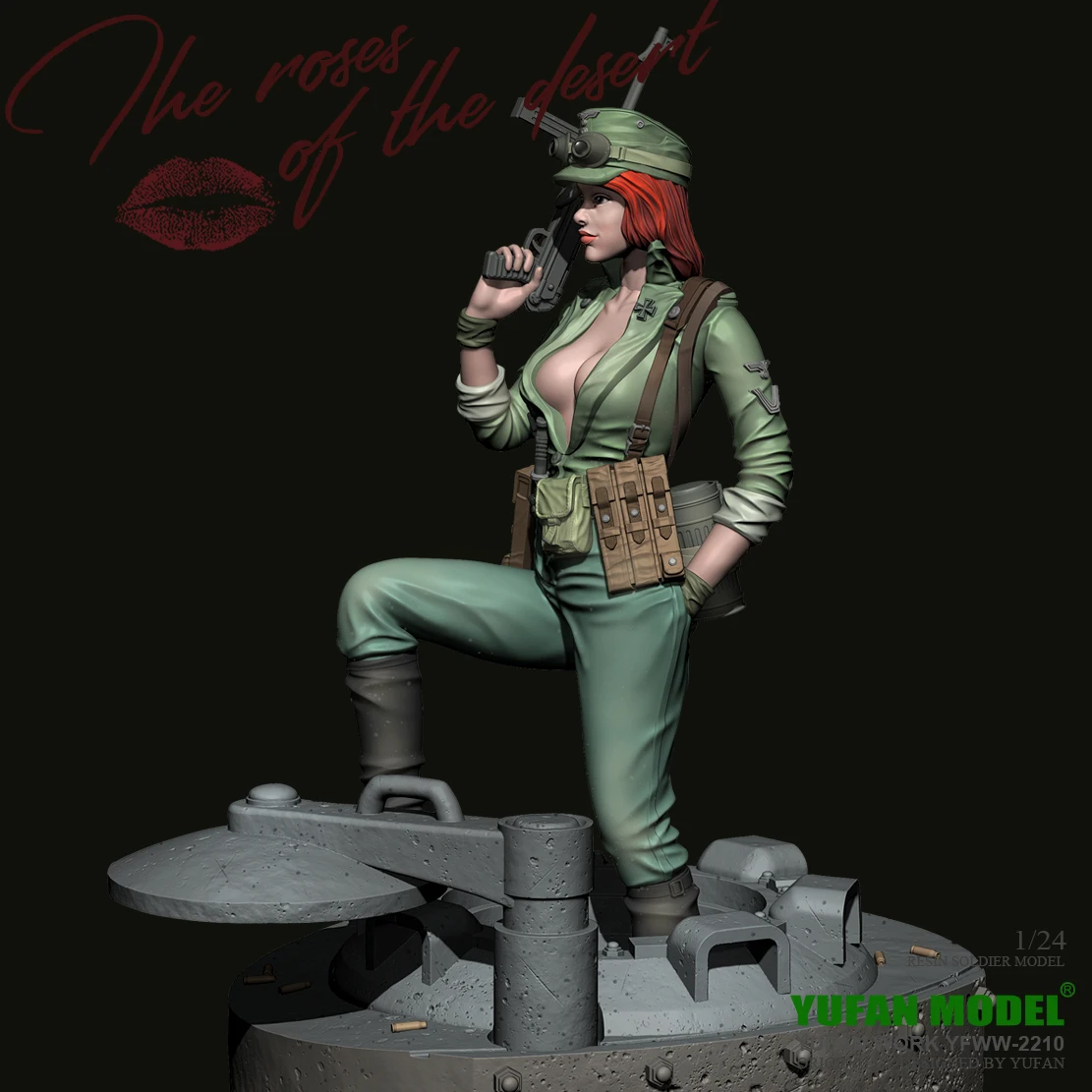 

1/24 YUFAN MODEL Resin model kits figure beauty colorless and self-assembled YFWW-2218