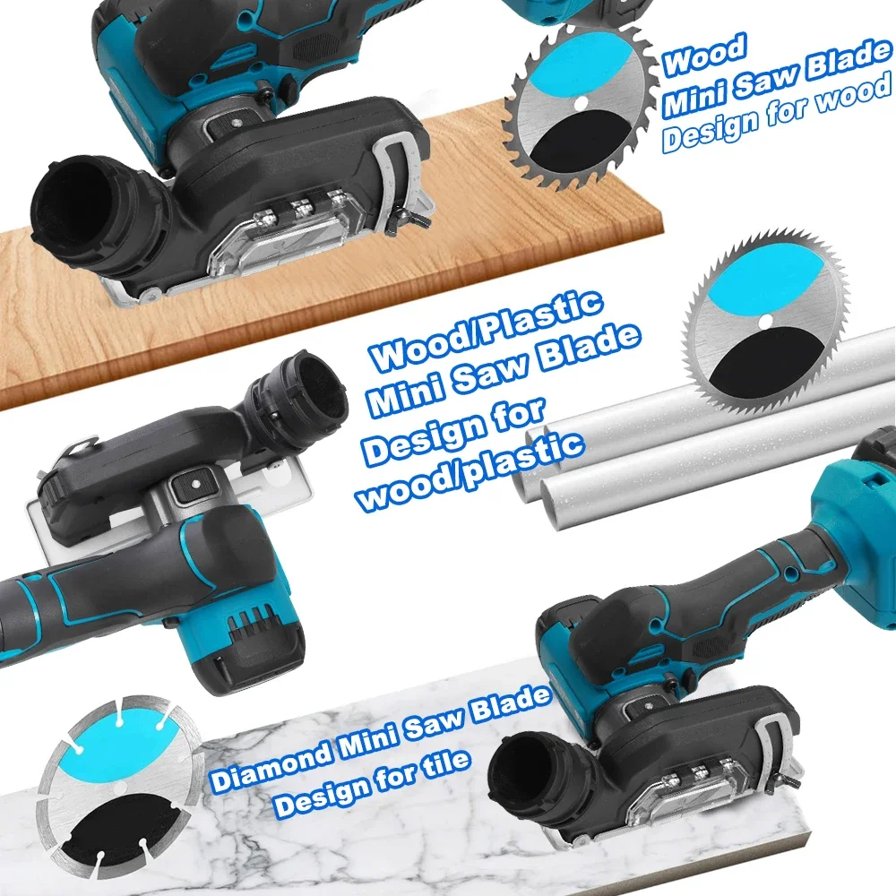 ONEKFYFD Angle Grinder 3inch Speed Variable Cordless Electric Grinding Cutting Woodworking Tool for Makita 18V Battery