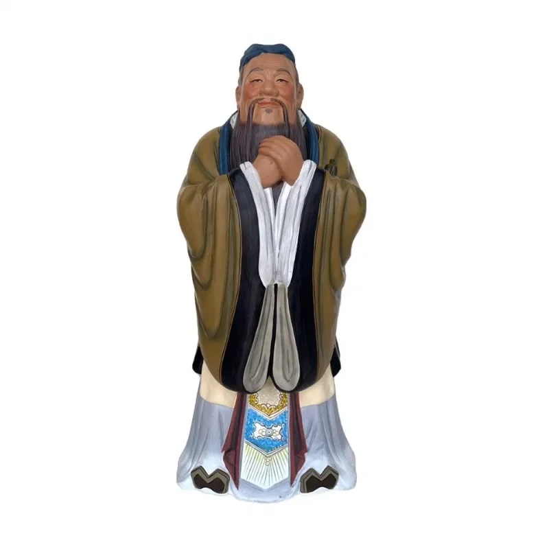 Clay man Zhang colored sculpture descendants are purely handmade, handicrafts gift ornaments