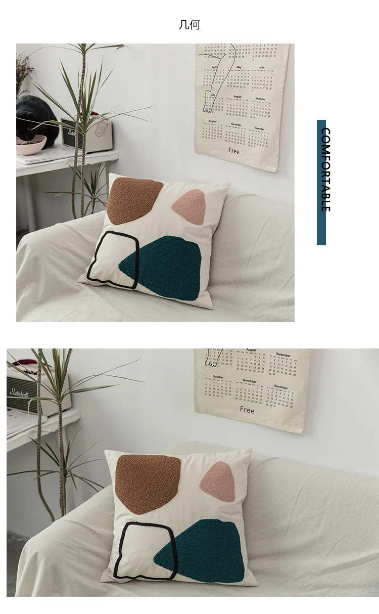 Ins Katze Kissen Dreidimensionale Stickerei Dekorative Kissenbezug Sofa Hause Und Dekoration Kissen Wohnzimmer Kissenbezug – Detail 9