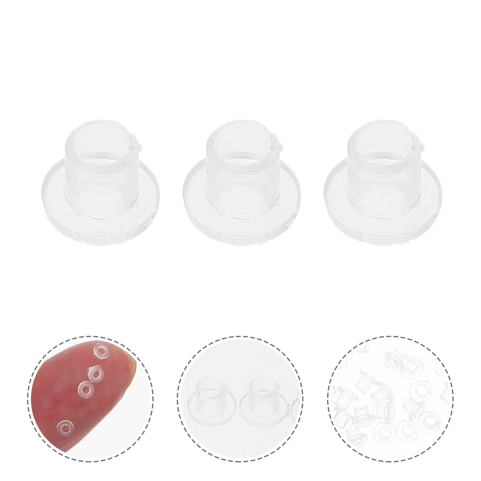 2 قطعة 2 أكياس نظارات البلاستيك محدب جوانات دائم طقم تصليح النظارات لتثبيت المسمار مكافحة فضفاضة استبدال أجزاء #6