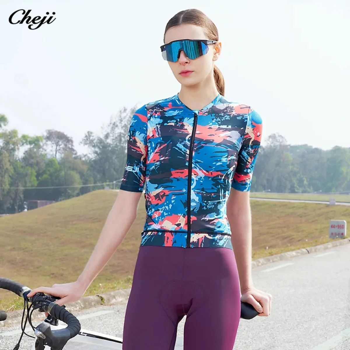 CHEJI New Women\'s Summer Short Sleeve Top Quick Drying High Quality Jersey Ciclismo Cycling Clothing Men 2022 Sports Equipment