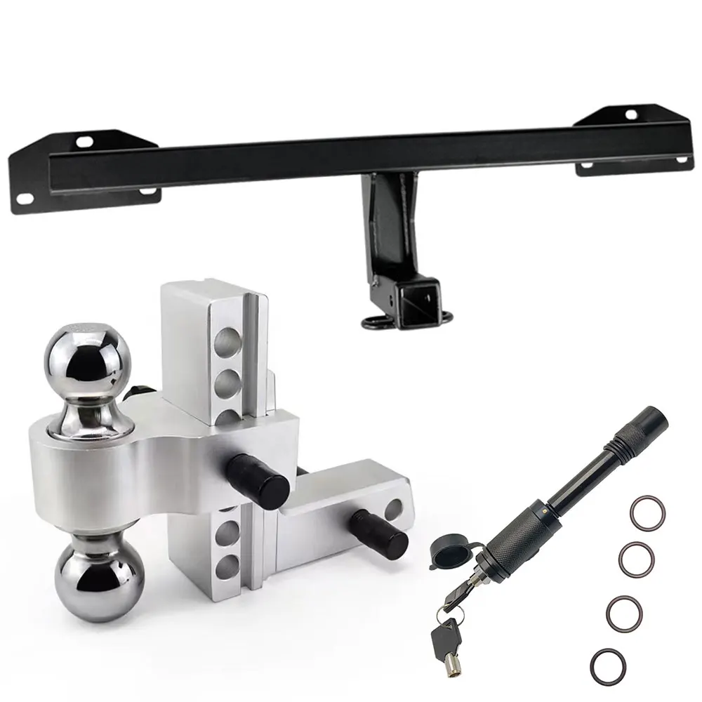 

Heavy Steel Tow Bar Trailer Hitch Receiver Rear Bumper Accessories Universal 2 Inch Ball Mount Off Road Towing Parts