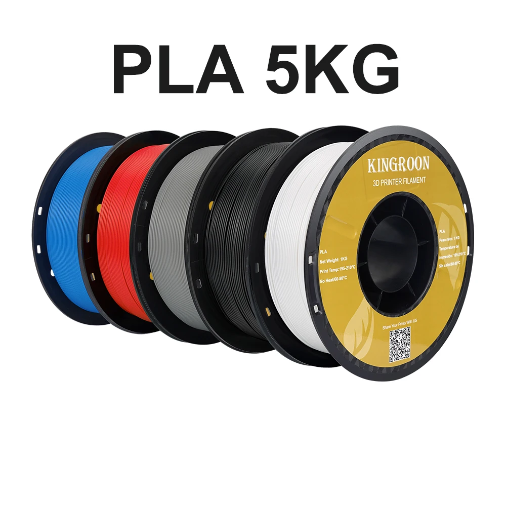 KINGROON 5KG PLA TPU PETG Filament Mix kleur 1.75mm 3D Printer Plastic Geen Bubble Spool 3D Afdrukken materialen Groothandel - afbeelding 1