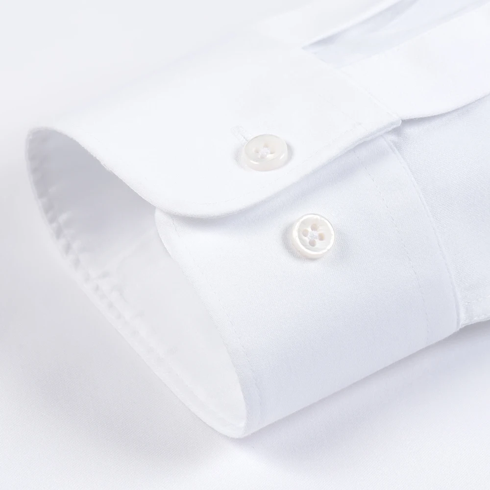 8L Premium Non-Iron Dress Shirt for Men DP Cotton Long Sleeve Business Formal Shirt Office Work Wear White Shirt men long sleeve