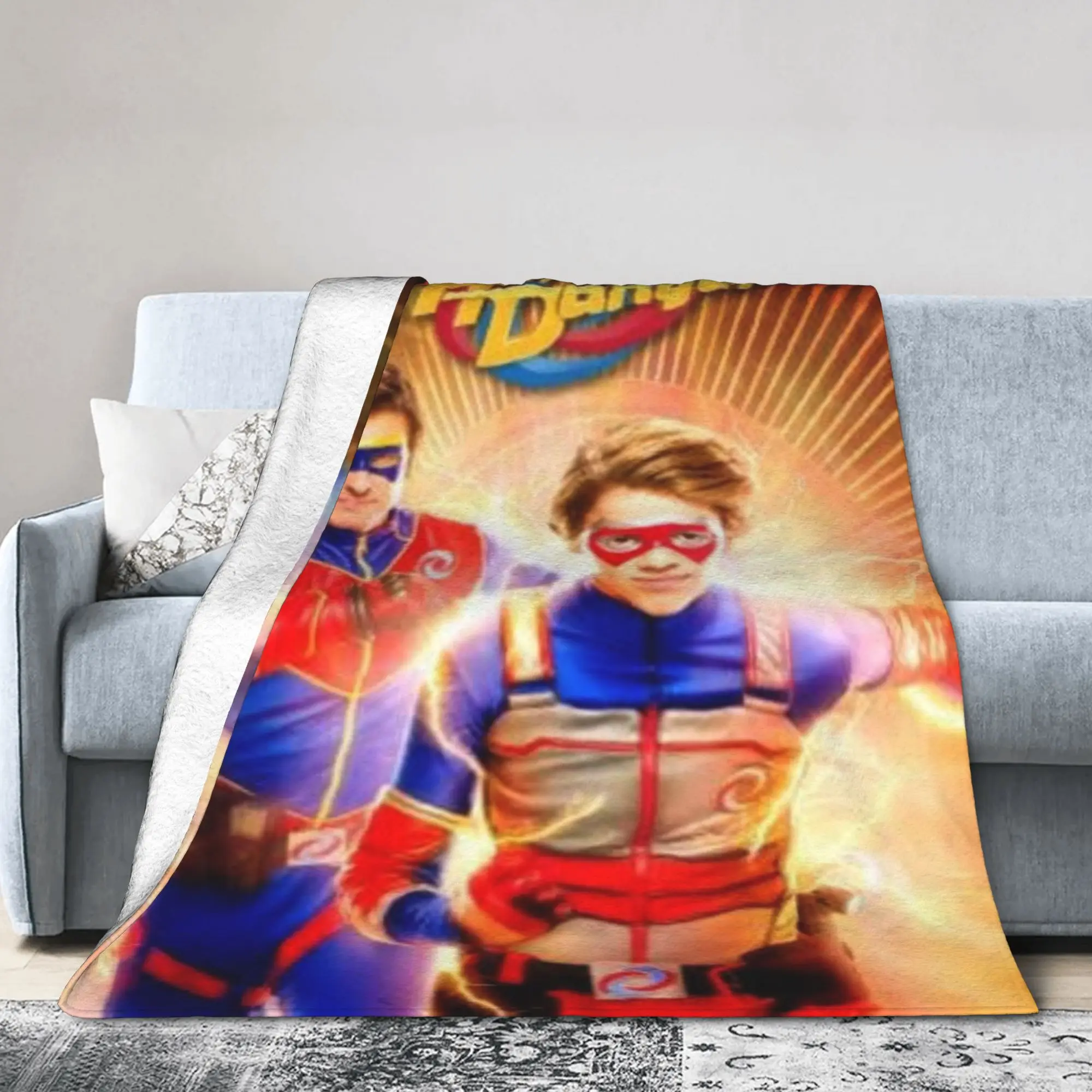Captain Henry And Kid Danger  Blanket Soft Flannel Healing Gift  Throw Blankets Quilt
