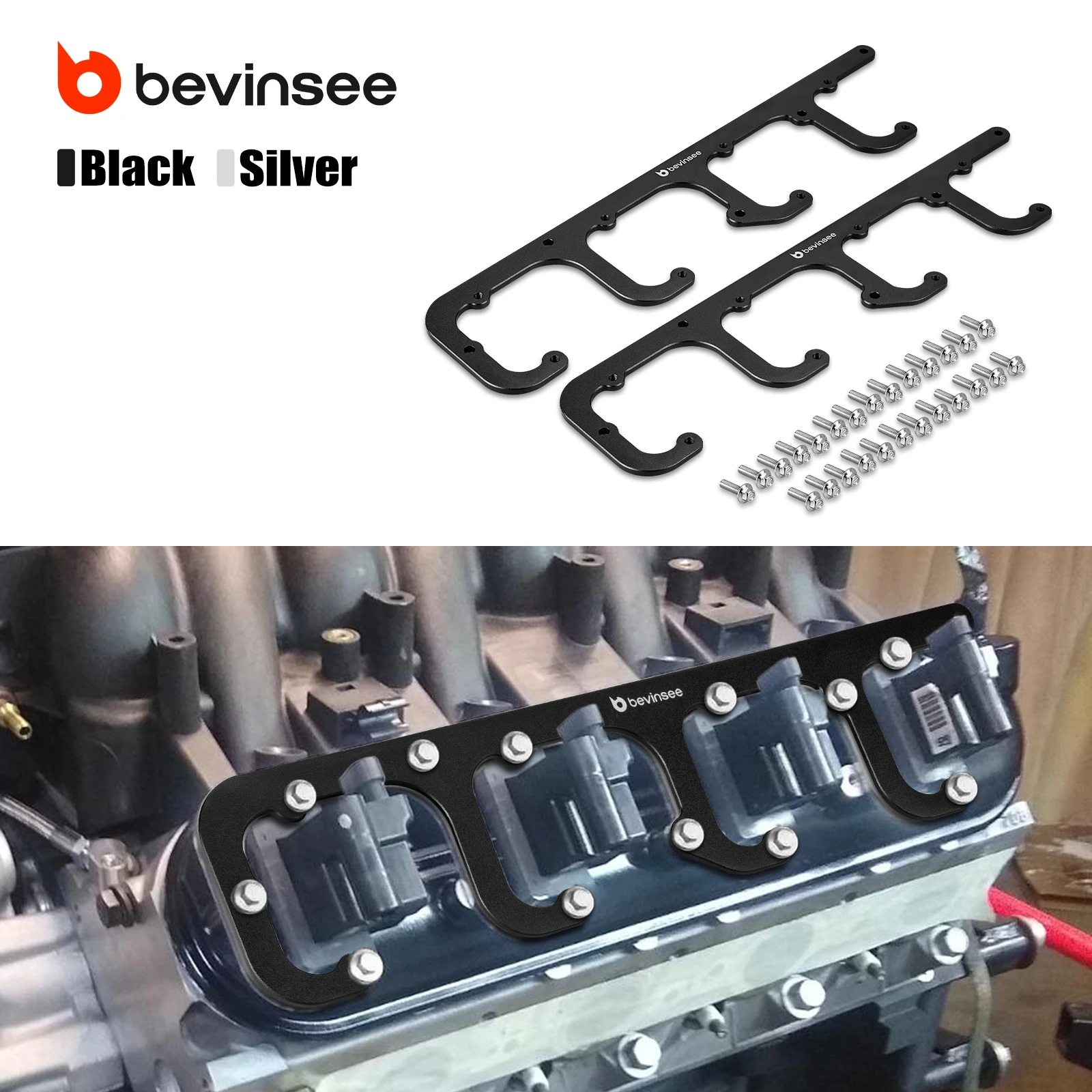 

For LS D581 12558693 Square Coil Bracket Set, for Chevrolet 4.8L 5.3L 5.7L 6.0L 6.2L 7.0L V8