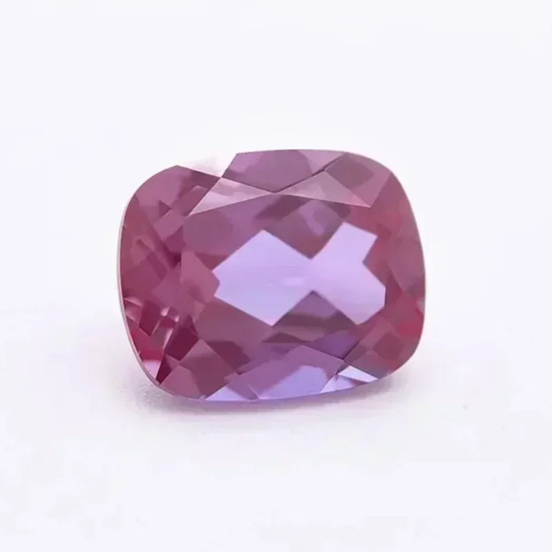 

Top Lab Grown Stone Alexandrite Rectangle Cushion Shape Purple Color Charms Selectable AGL Certificate for Diy Jewelry Making
