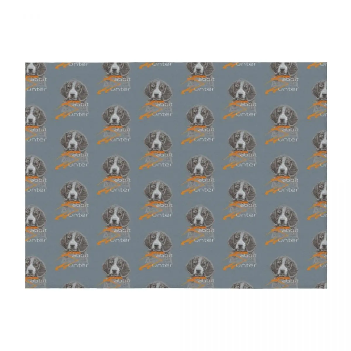 

Rabbit Hunter Chasing Tail Rabbit Hunting Beagle Dogs - Bushy Tailed Cottontail Throw Blanket Plush Plaid on the sofa Blankets