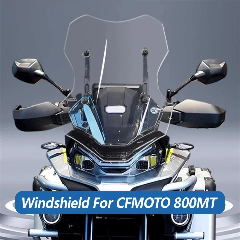 For CFMOTO 800MT 800-MT modified windshield New front Fashion windshield widened and raised 51-66cm chest protection windshield