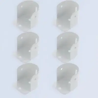 

6pcs Heavy Duty Closet Rod Brackets Iron Support Holders Flange Socket U-Shaped Easy Install Decorative Room Bathroom