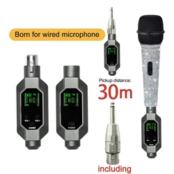 Convertisseur de microphone sans fil XLR, batterie aste, émetteur et récepteur, système de microphone pour microphone dynamique, église