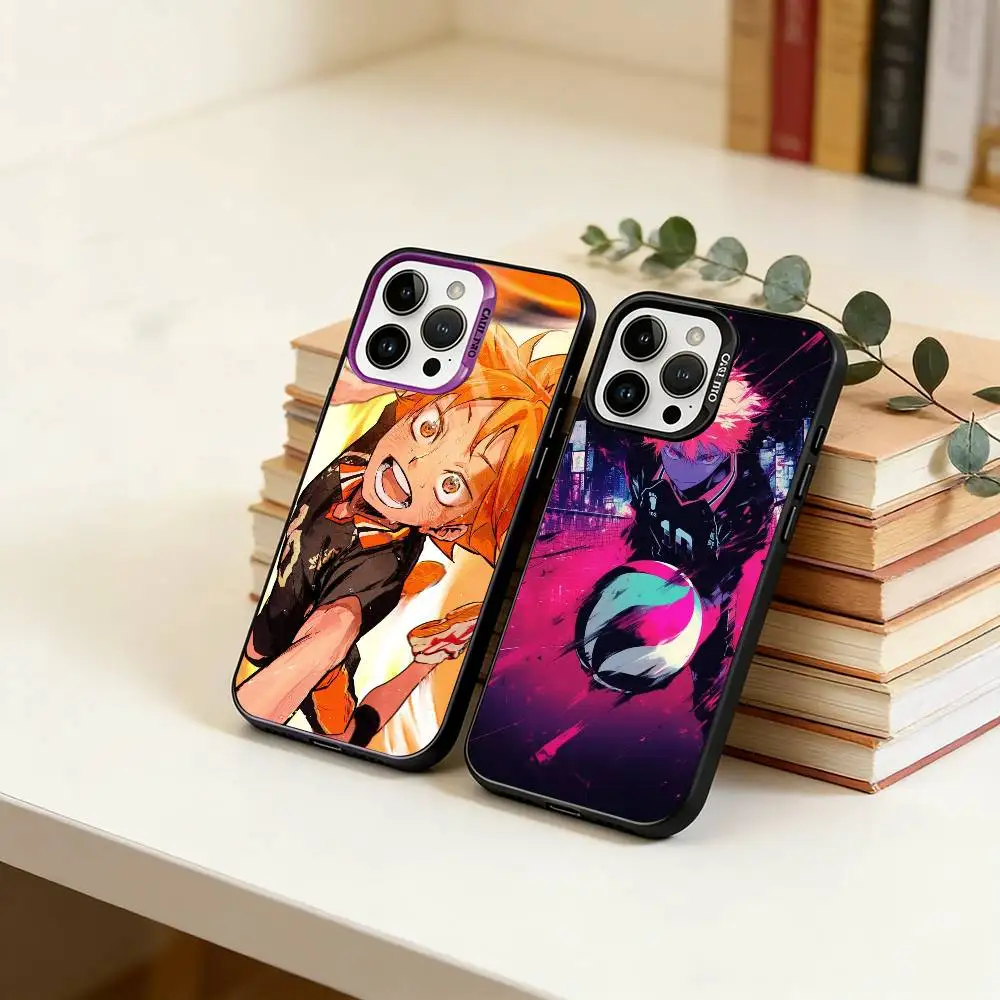 

Japan Volleyball Shoyo Hinata Phone Case For iPhone 17,16,15,14,13,12,11 Plus,Pro Max,XS,Colored Silver Plated Inside Cover