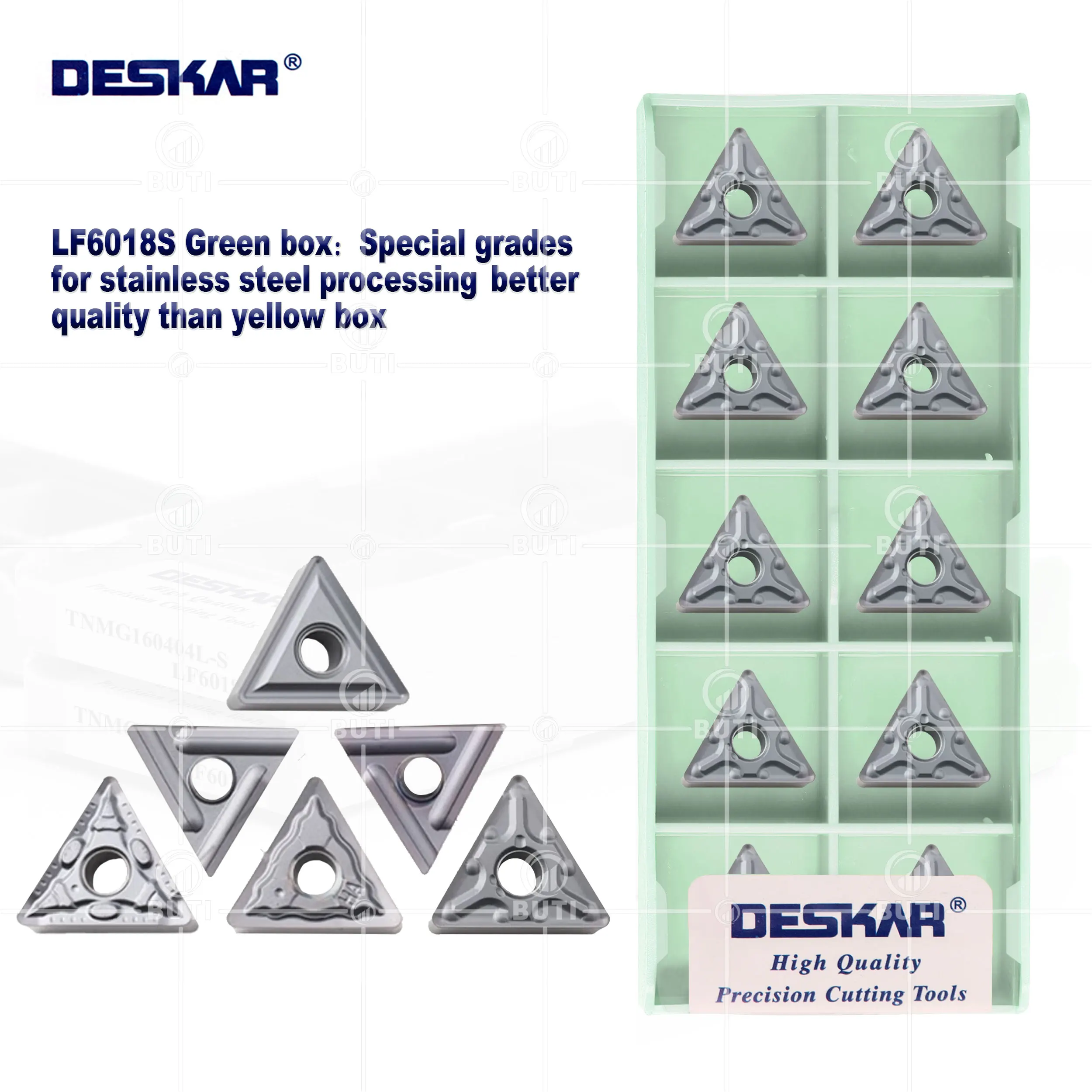 Deskar-carbide Insere Ferramentas de Torno Cnc 100 Original Uso para Usinagem de Aço Inoxidável Tnmg160404 Tnmg160408 cf ha ma ms R-s L-s