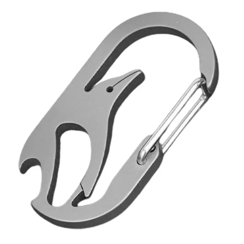 

Titanium Carabiner Bottle Opener Titanium Key Carabiner Clip Anti-Lost Quick Release Bootle Opener Carabiner Keychain For