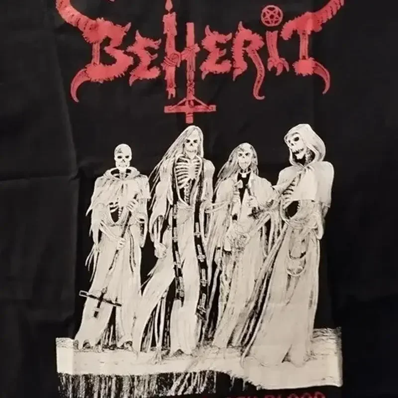 Camiseta Beherit Band The Oath Of Black Blood, tamanho completo S a 5Xl, nova