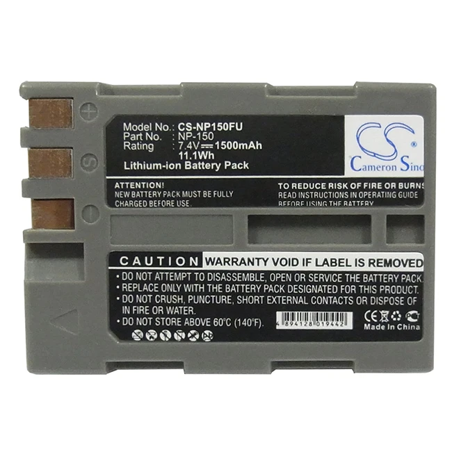 Cameron Sino 1500mAh Battery For Fujifilm FinePix S5 pro  BC-150  IS Pro  NP-150