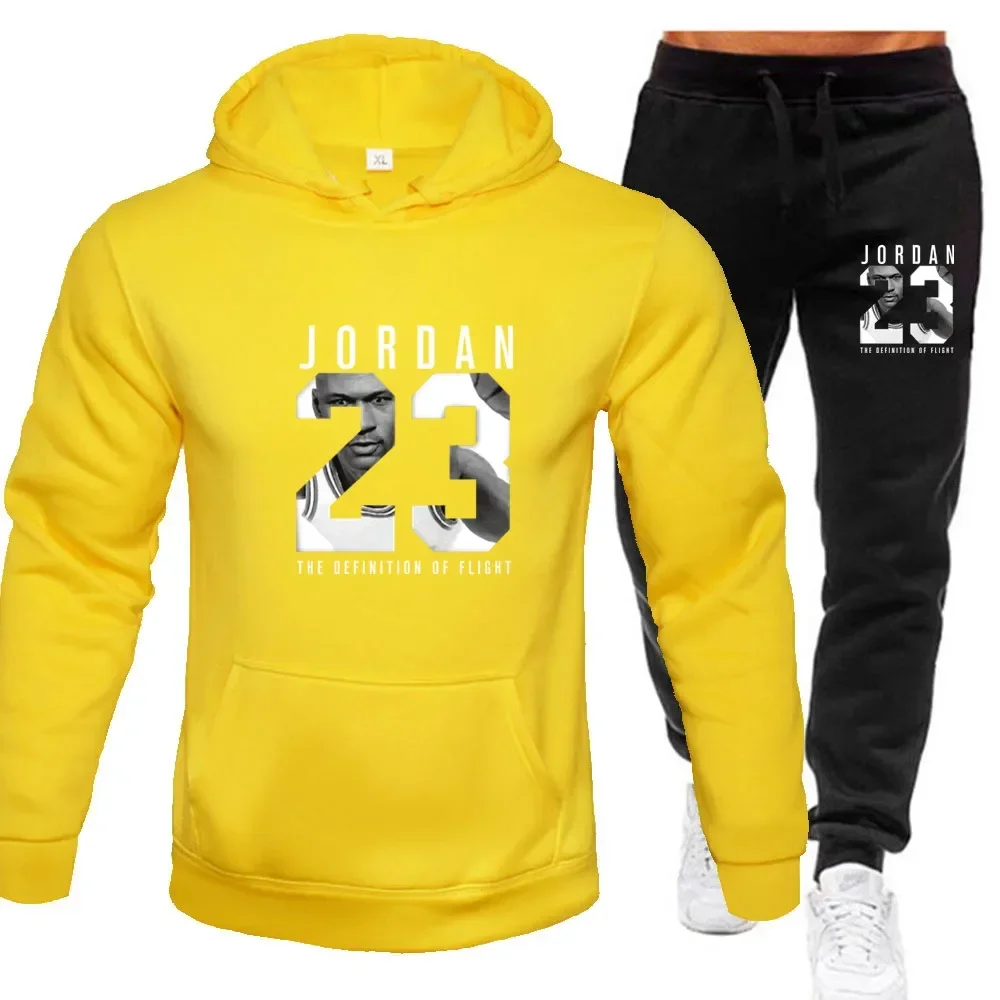 Tute da uomo rilassate in 2 pezzi, felpe con cappuccio e pantaloni, corsa, jogging, sport, ammollo, marchio maschile, primavera, autunno,