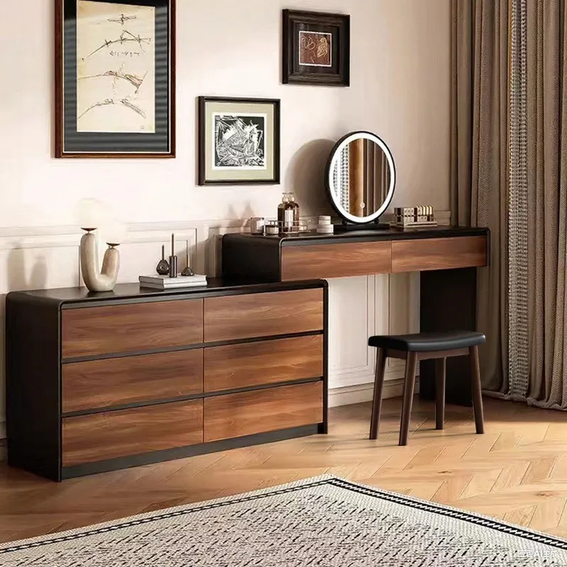 

Long Bedroom Vanity Table Stool Simple Vintage Drawers Nightstands Vanity Table Living Room Wood Coiffeuse De Chambre Furniture