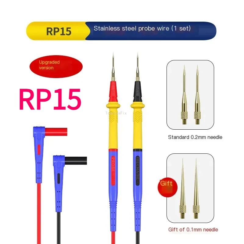 Тестовый Кабель для мультиметра MECHANIC RP4, ультратонкие измерительные выводы, сменные наконечники для ручки, универсальные для указателя/цифрового мультиметра