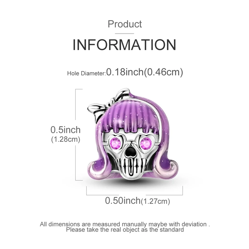 925 Sterling Silber Halloween Charms Perlen Skelett Kürbis Kutsche Hexe Herz Anhänger Passend für Armband Frauen DIY Schmuck Geschenke – Detail 27