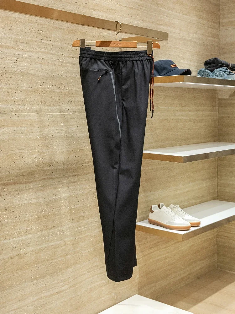 ZZ تكنولوجيا التجفيف السريع في الهواء الطلق النسيج الربيع والصيف الرجال رقيقة مرونة الخصر السراويل المرنة عارضة