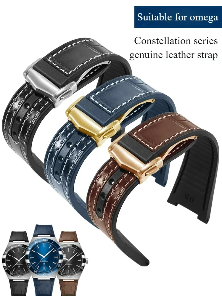 Suitable for Constellation Series Zhizhen Observatory 131.13 Manhattan Original Style Leather Silicone Watch Strap