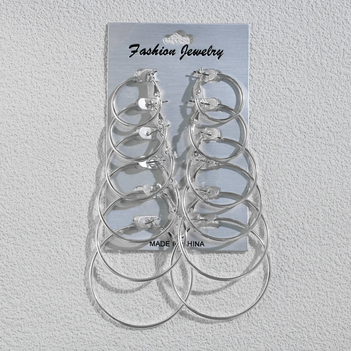 6 أزواج من الأقراط المعدنية ذات اللون الذهبي الكبير من Hyperbole للنساء، مجموعة أقراط دائرية بسيطة #6