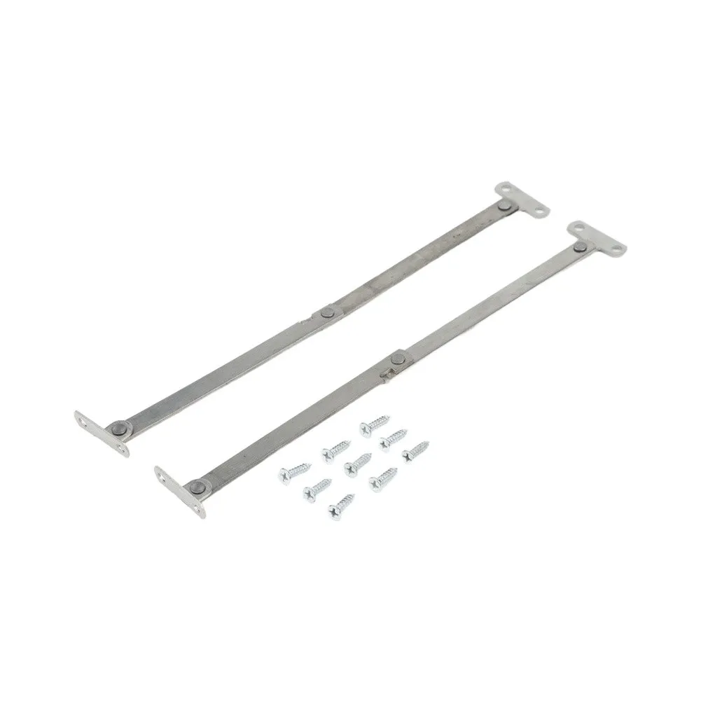 High Quality Brand New Door Stay Hinges Left&Right Lid Movable Pull Door Silver Stainless Steel Support for tatami