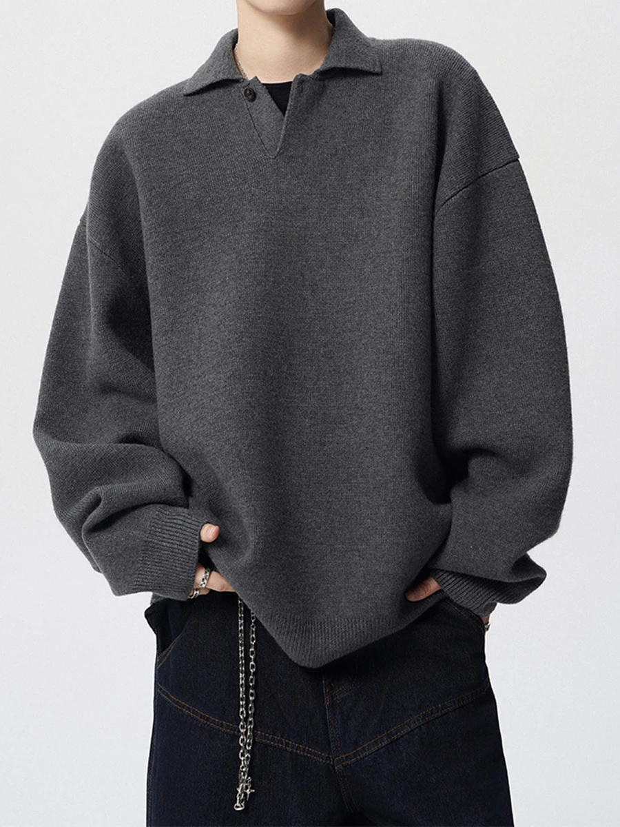 

Мужская вязаная кофта однотонная в американском стиле, повседневная, свободного кроя, длинная, дышащая, теплая, для пар