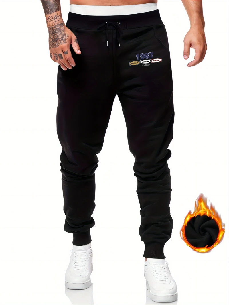 

2025 Autumn and Winter Mens Comfortable Cotton Blend Joggers Drawstring Casual High-end Luxury Is for Both Men and Women Gym